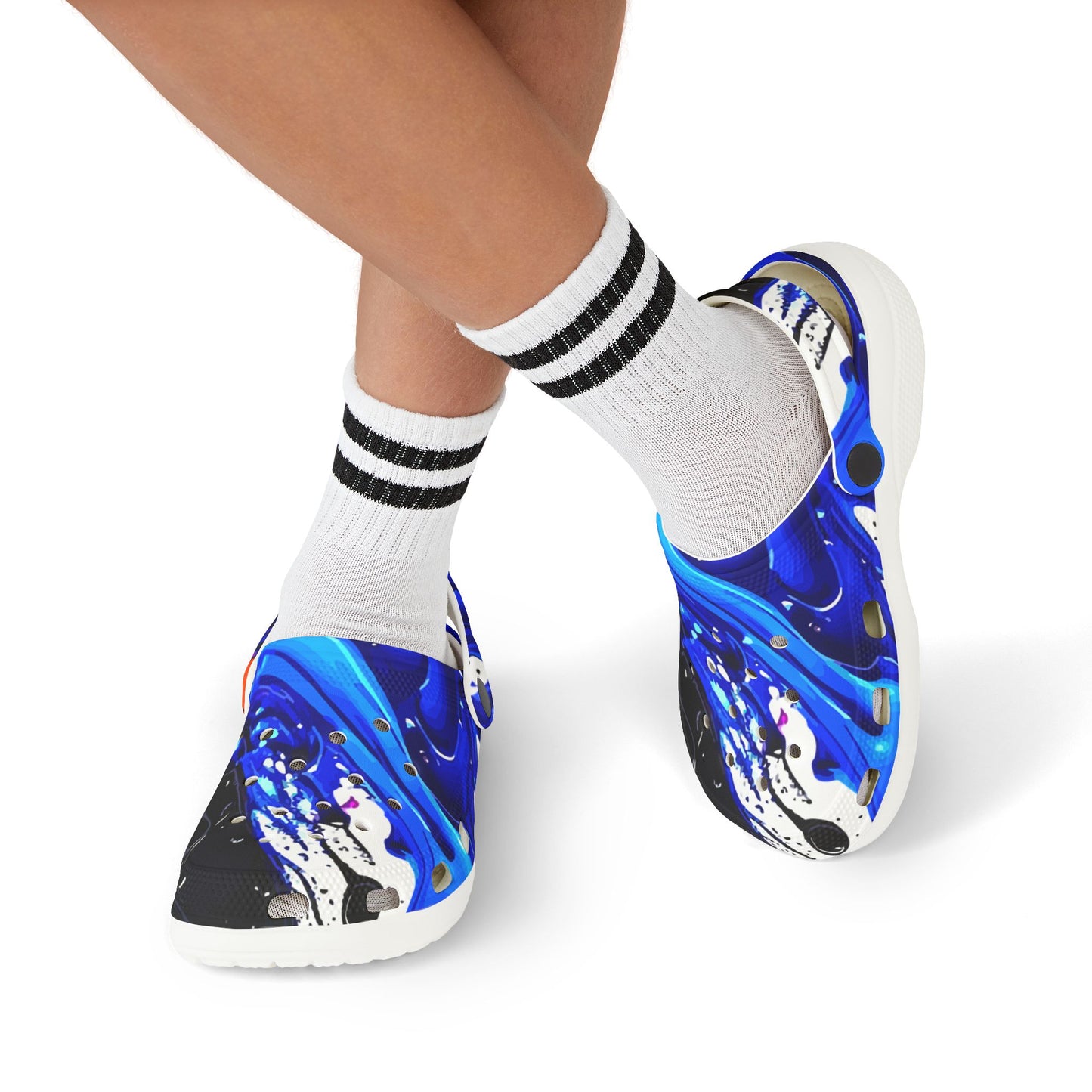 Kids Foam Clogs — Blue Splash