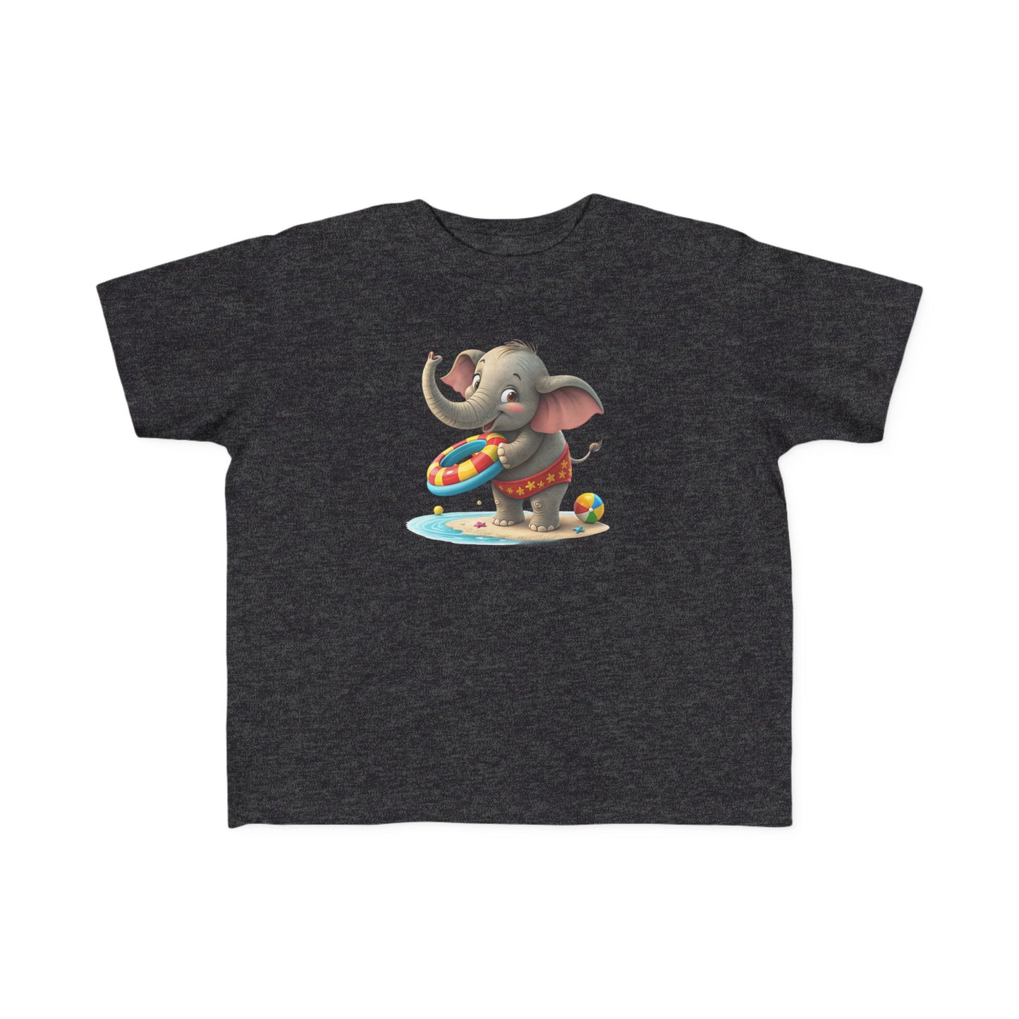 Cute Elephant Toddler Tee, Fun Summer Shirt, Kids Beachwear, Adorable Gift for Ages 2-5, Playful Animal Apparel