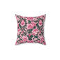 Floral Decorative Pillow, Cozy Home Accent, Pink Rose Cushion, Gift for Her, Living Room Decor, Spring Home Decor