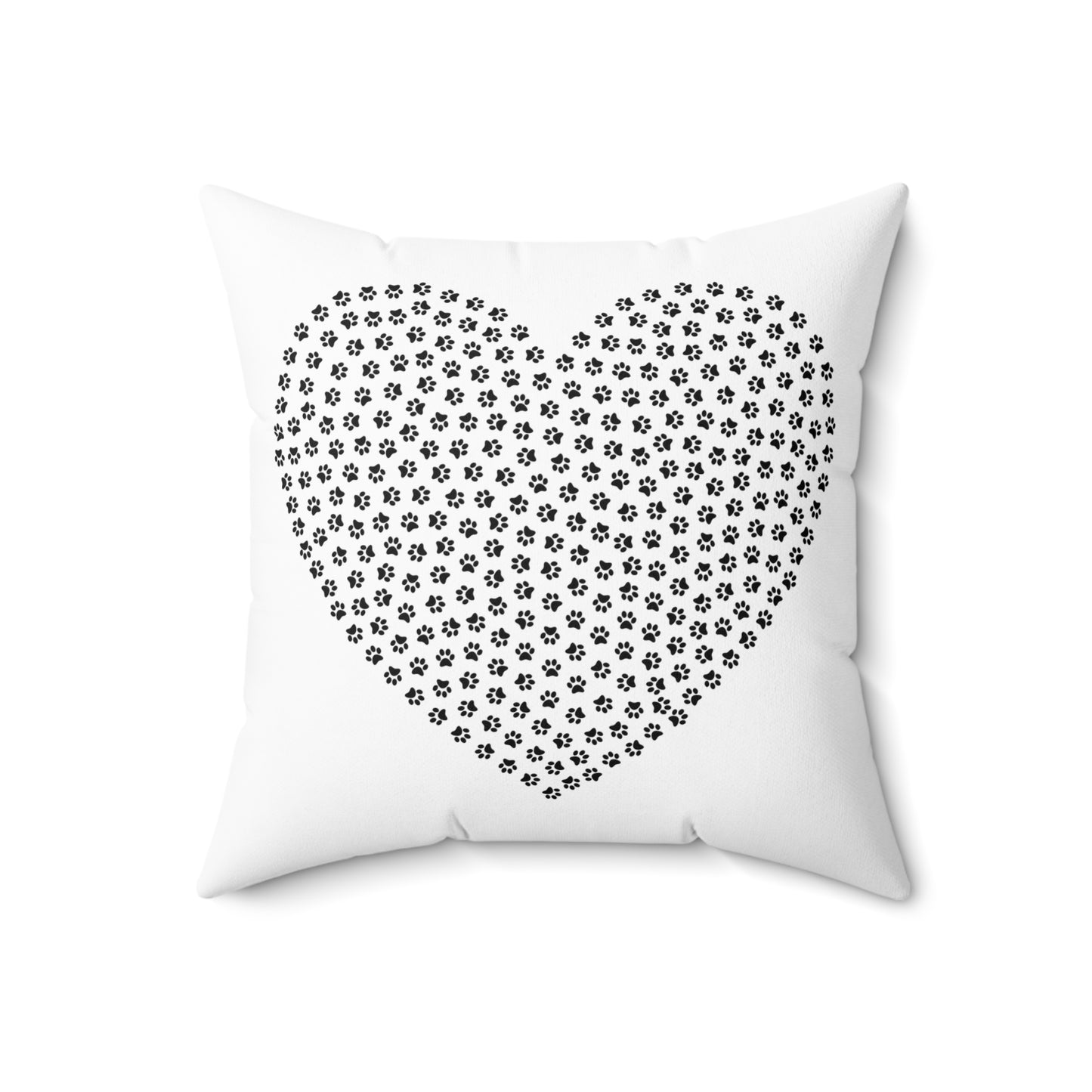 Heart of Tiny Paw Prints Pillow — Pet Lover Decorative Throw Pillow