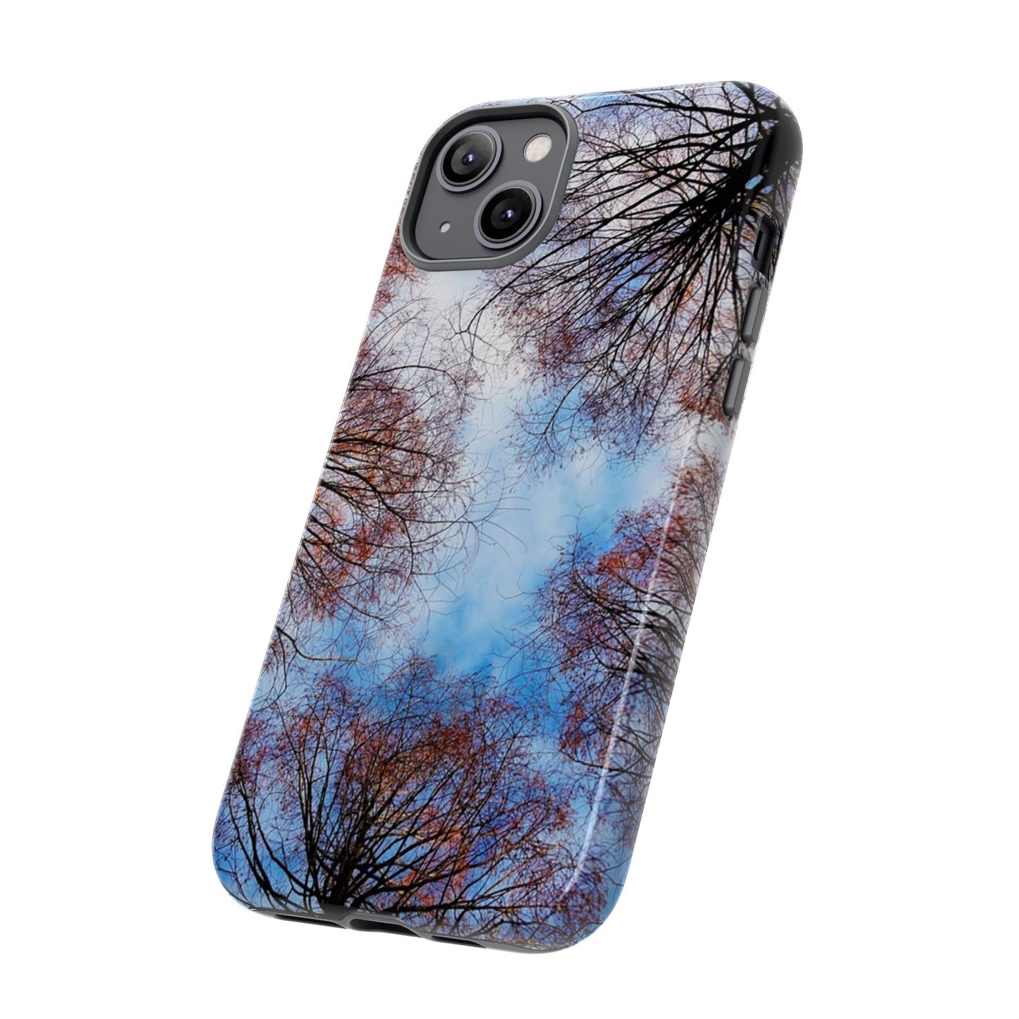 Skyward Trees Phone Case — Nature Forest Canopy Protective Tough Case