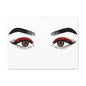 Red Lashes Wall Art Canvas — Glam Eyes Makeup Decor