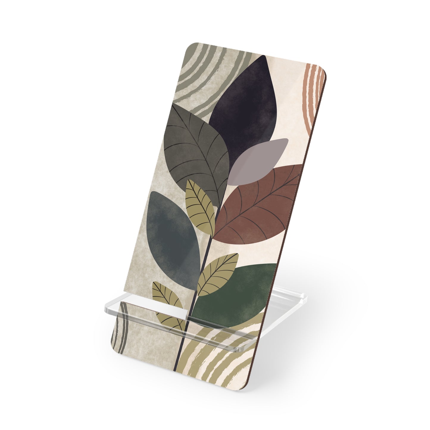 Leafy Abstract Phone Stand — Decorative Mobile Display Holder for Smartphones