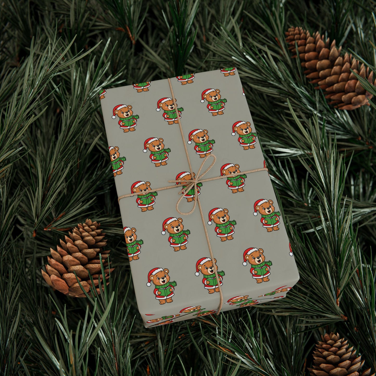 Gingerbread Elf Pattern Wrapping Paper Roll – Festive Holiday Gift Wrap