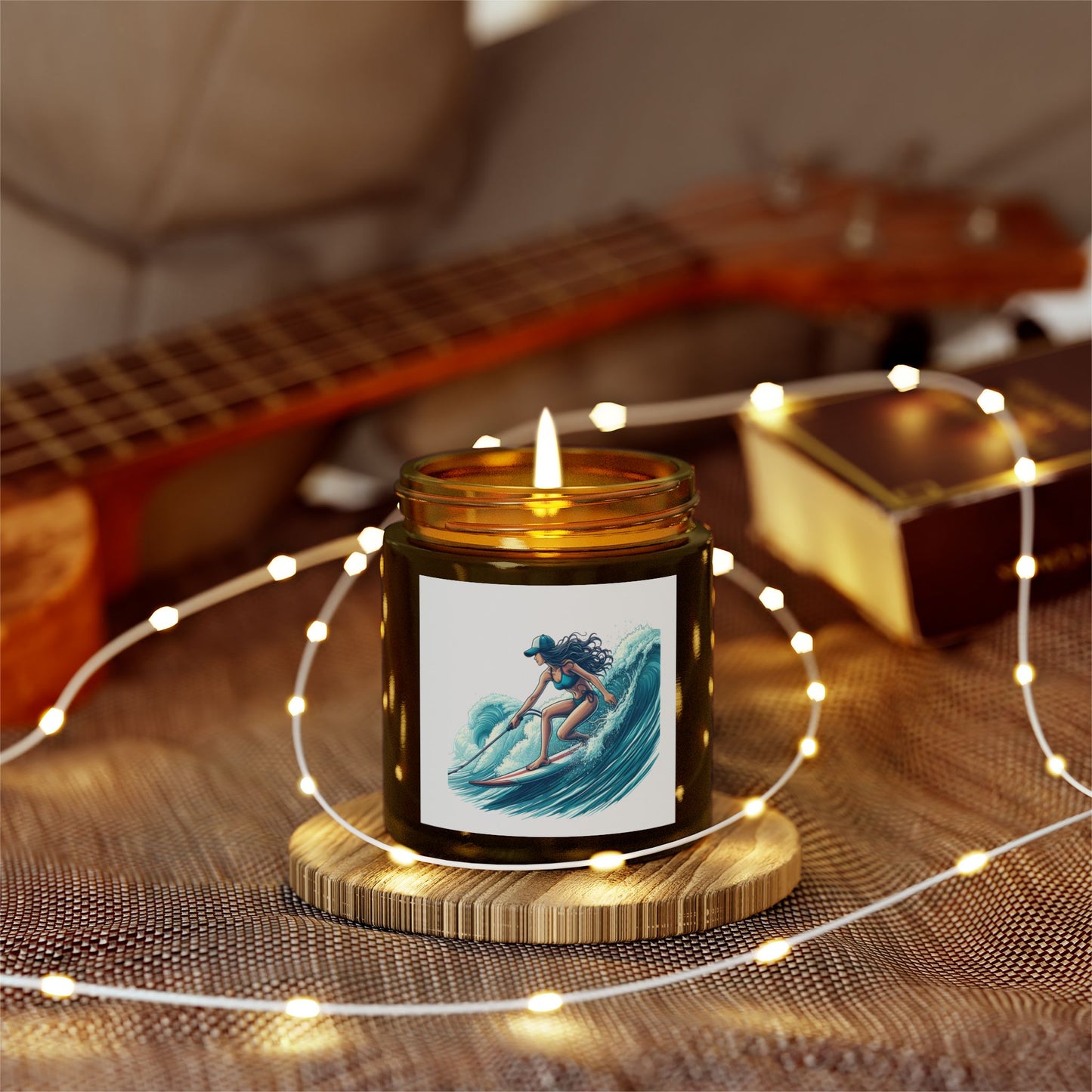 Scented Candles, Coconut Apricot Wax (4oz, 9oz) - Surfer