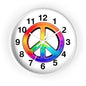 Rainbow Peace Sign Wall Clock | Retro Hippie Decor