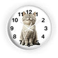 Smiling Tabby Cat Wall Clock — Cute Kitten Home Decor Clock