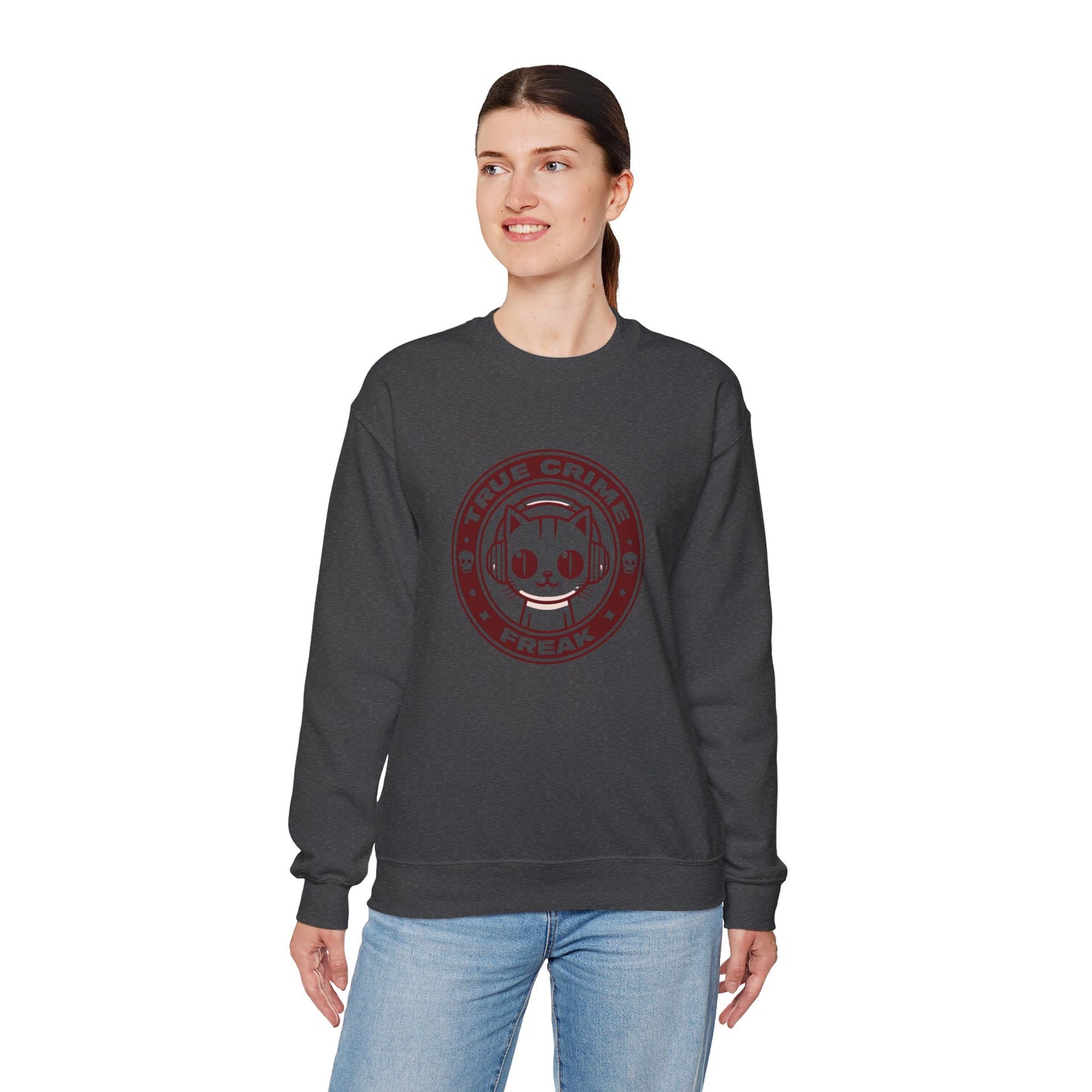 True Crime Freak Cat Crewneck Sweatshirt