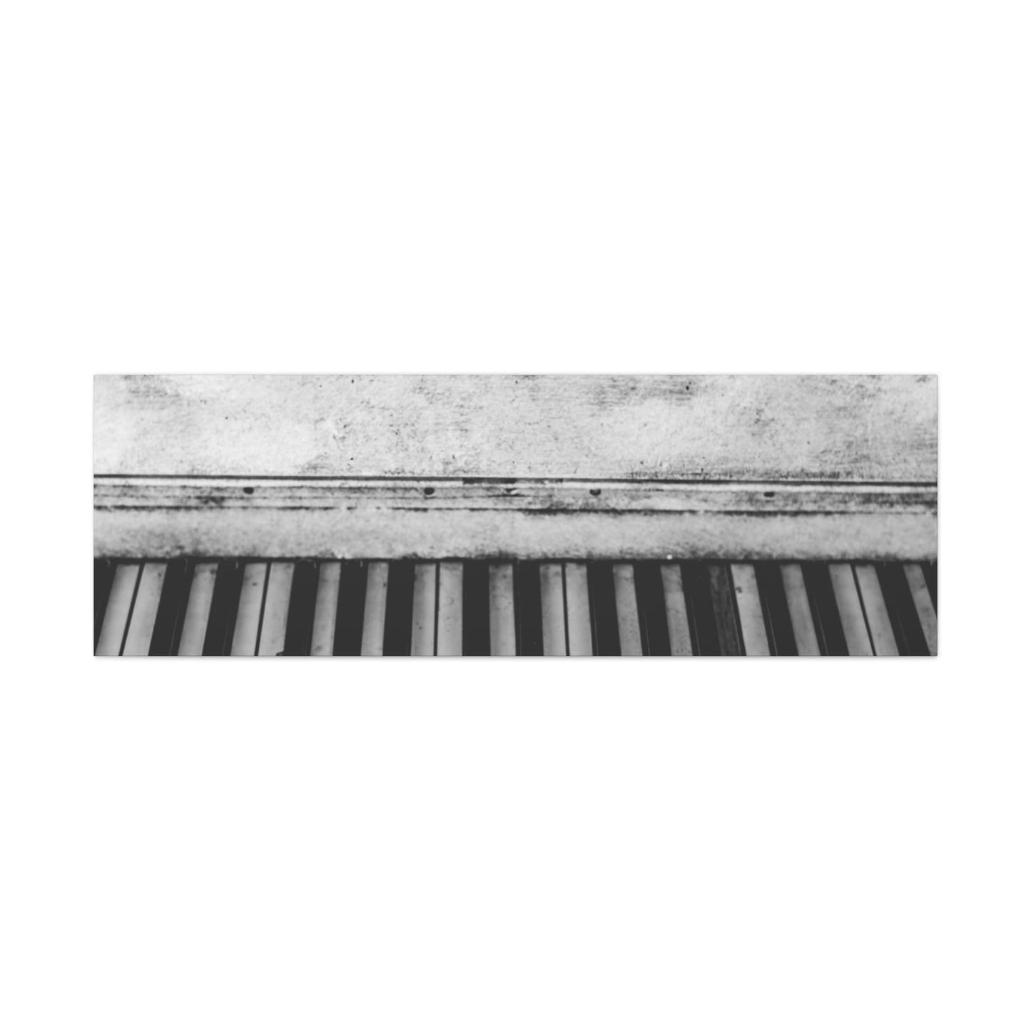 Vintage Piano Keys Matte Canvas Print