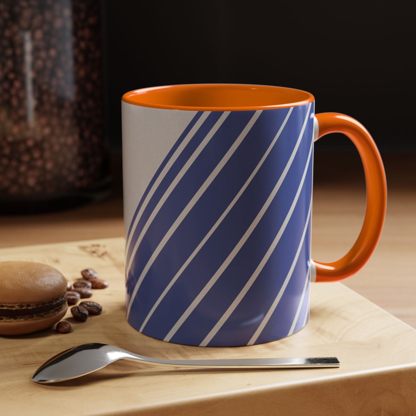 Elegant Stripe Accent Coffee Mug - Perfect for Gifts, Home Decor, Office, Birthdays, and Tea Lovers