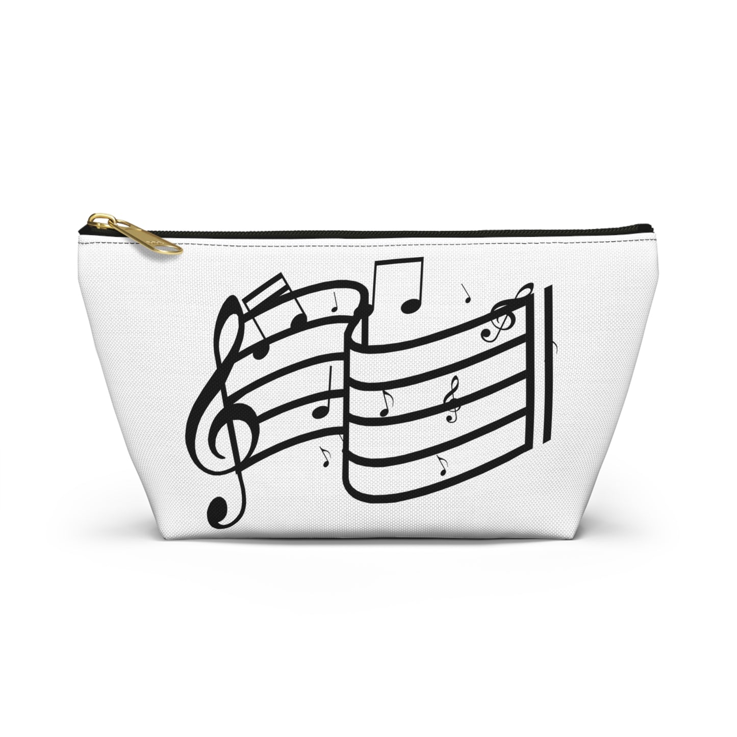 Music Notes Accessory Pouch — T-Bottom Makeup & Gadget Organizer