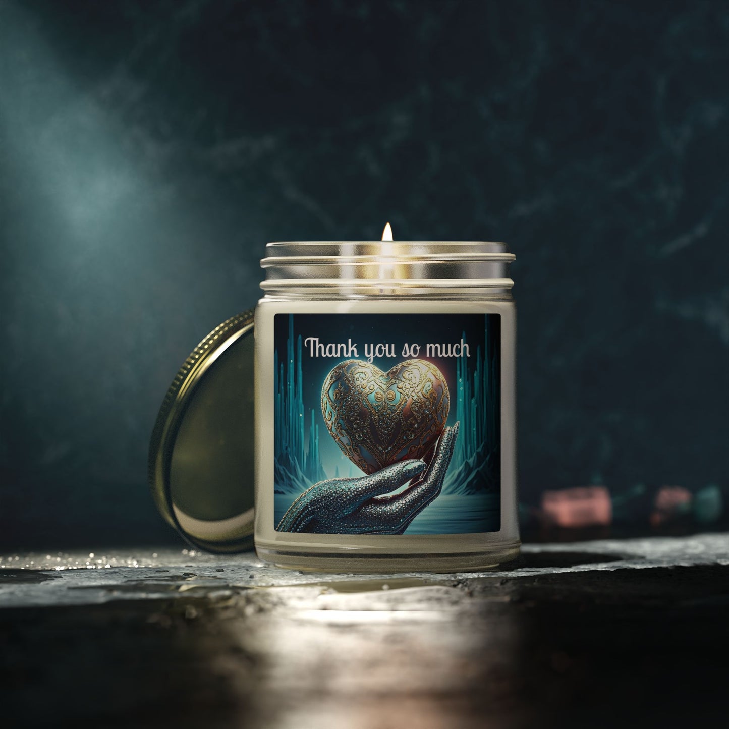 Thank You Candle — Coconut Apricot Scented Jar (4oz/9oz)