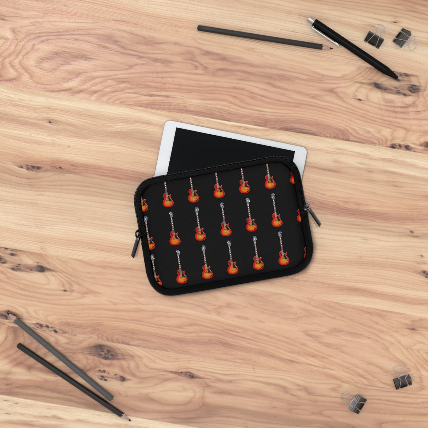 Guitar Pattern Laptop Sleeve | Music Lover Gift