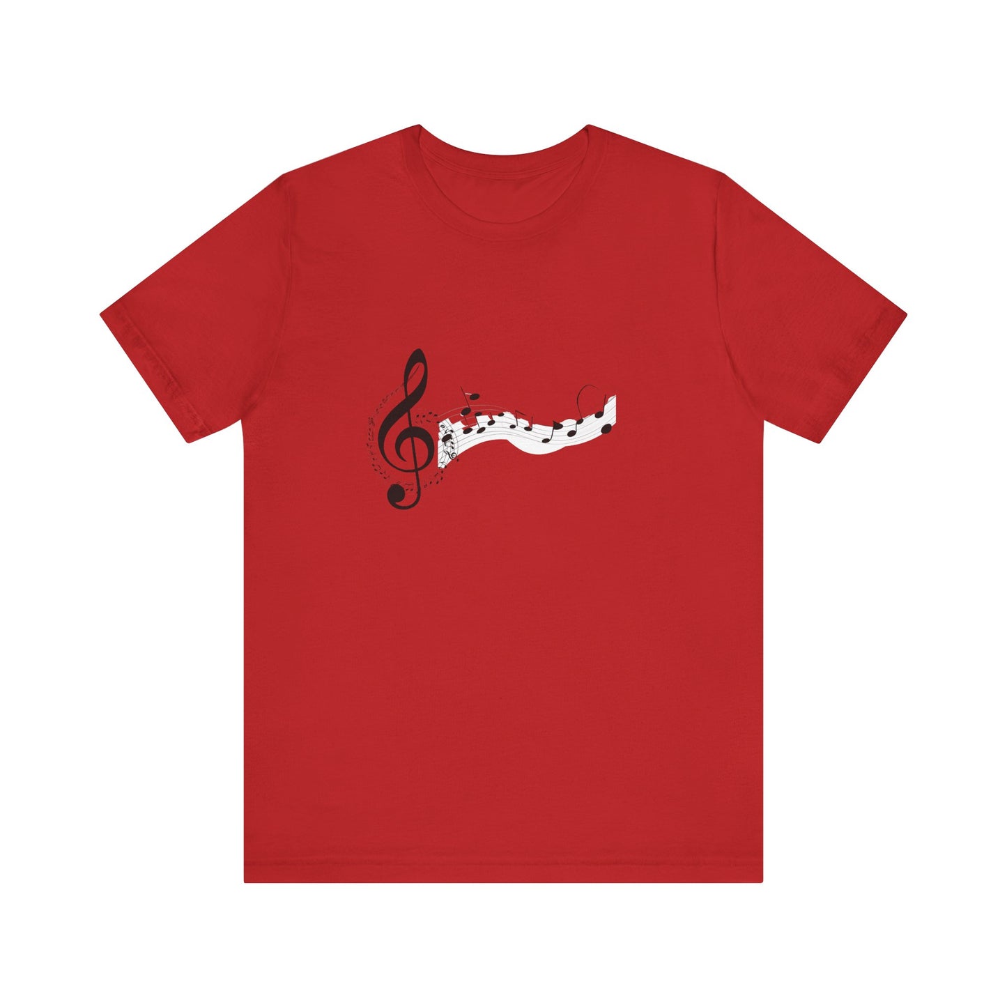 Musical Notes Short Sleeve Tee for Music Lovers