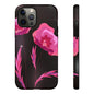 Floral iPhone Case | Tough Cases with Pink Poppy Design, Elegant Flower Phone Cover, Gift for Her, Spring Accessories, Chic Tech