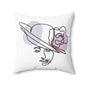 Elegant Fashion Illustration Pillow