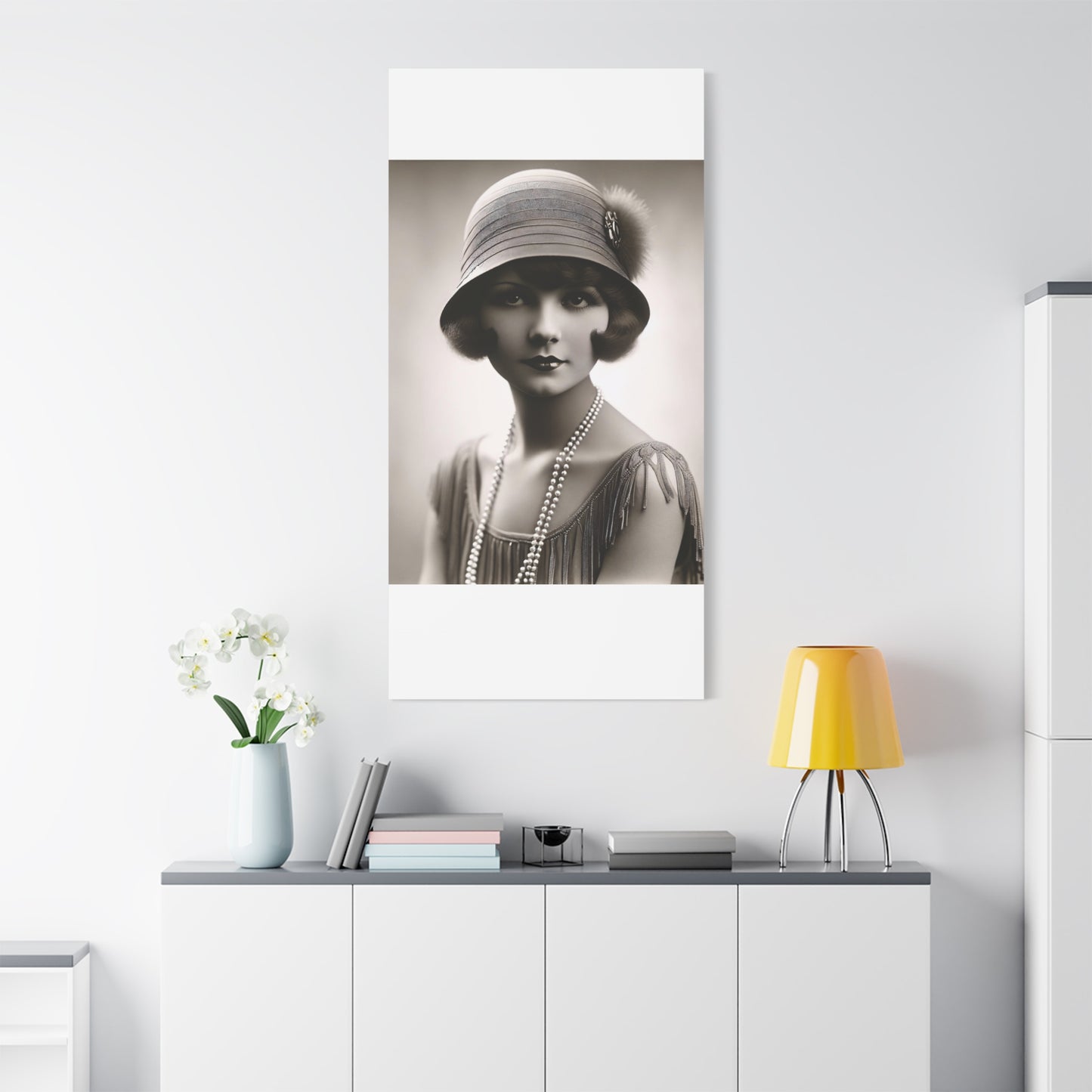 Vintage 1920s Flapper Portrait Canvas