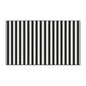 Black & White Striped Heavy Duty Floor Mat — Durable Entrance Rug for Home, Office & Garage