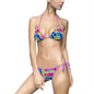 Colorful Tie-Dye Women's Bikini Swimsuit, Summer Swimwear, Beachwear, Summer Vacation, Festival Fashion, Pool Party Outfit