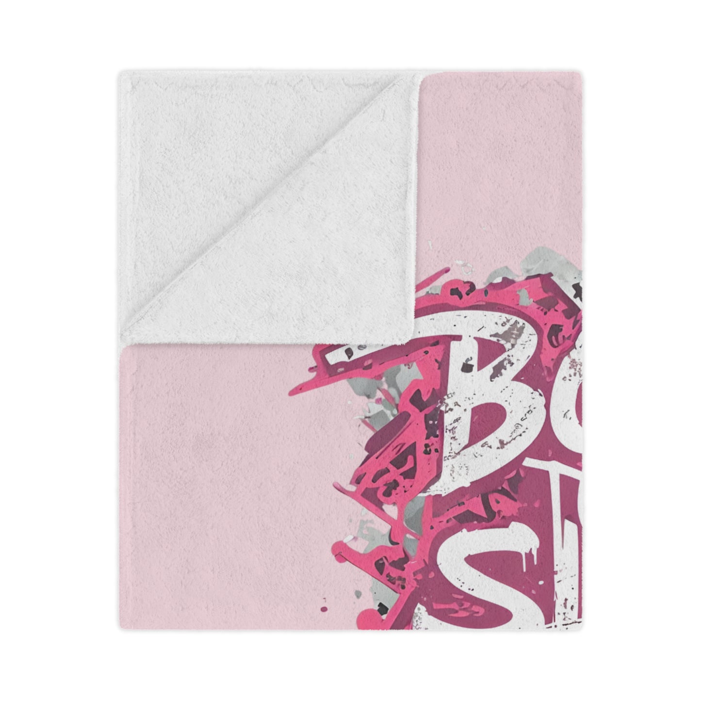 Minky Blanket — "Born to Sleep, Forced to Work" Pink Cozy Throw