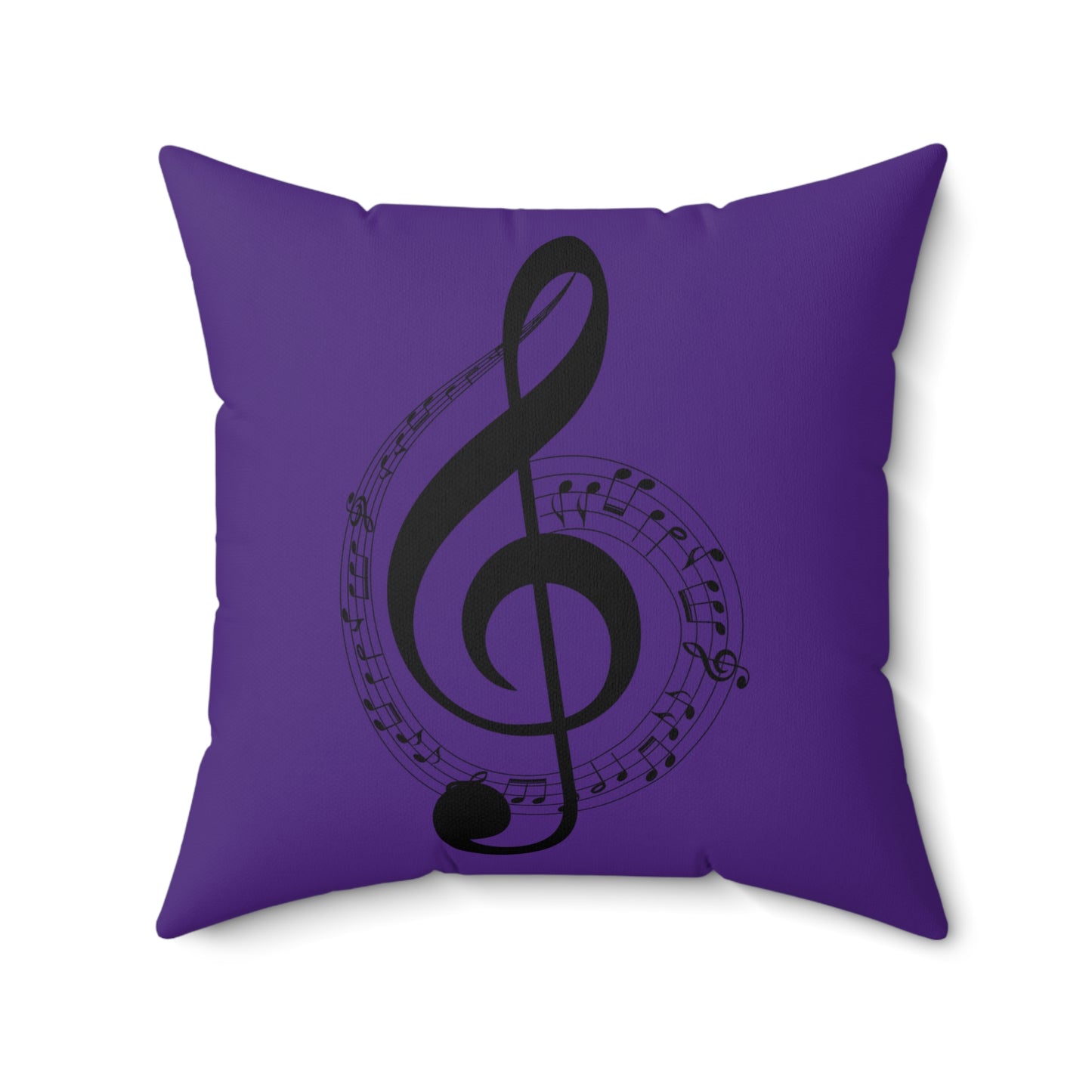 Musical Note Pillow | Purple Treble Clef Cushion