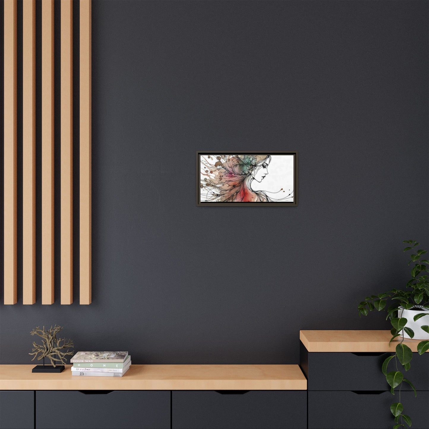Matte Canvas, Framed (Multi-color) - Girl Whispers