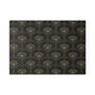 Lotus Pattern Glass Cutting Board — Elegant Black & Gold Kitchen Board