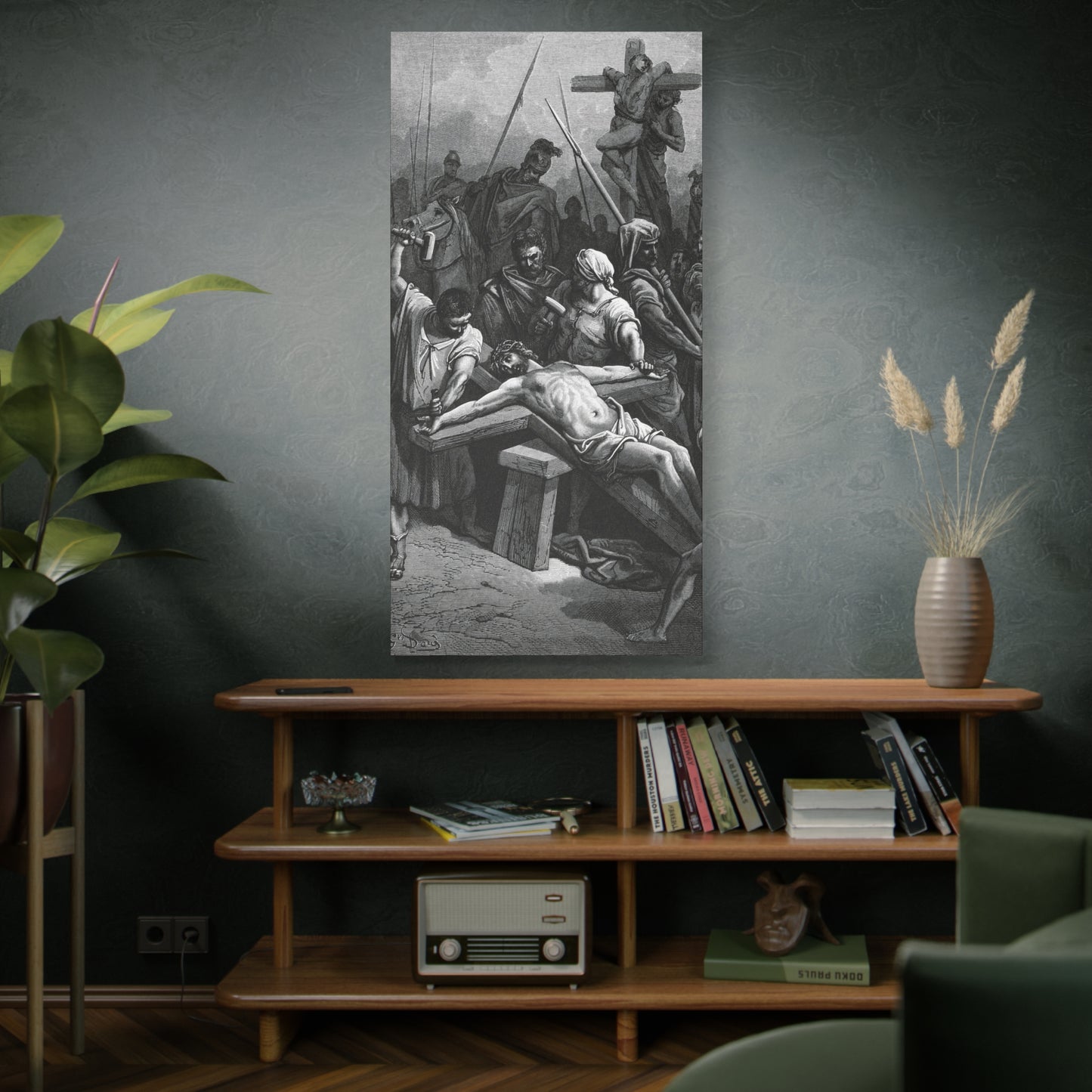 Crucifixion Art Matte Canvas Print – Stretched Religious Wall Decor