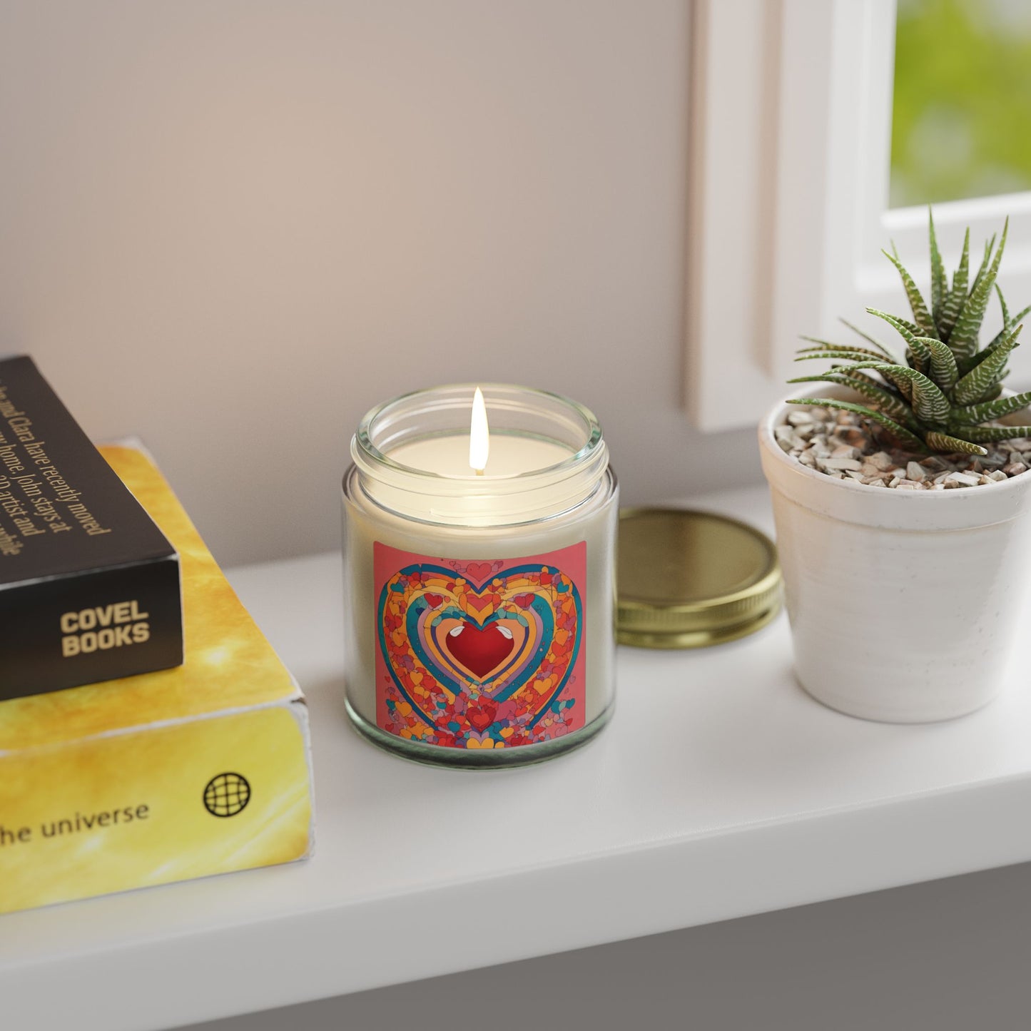 Heart Art Scented Candle – Coconut Apricot Wax (4oz & 9oz)
