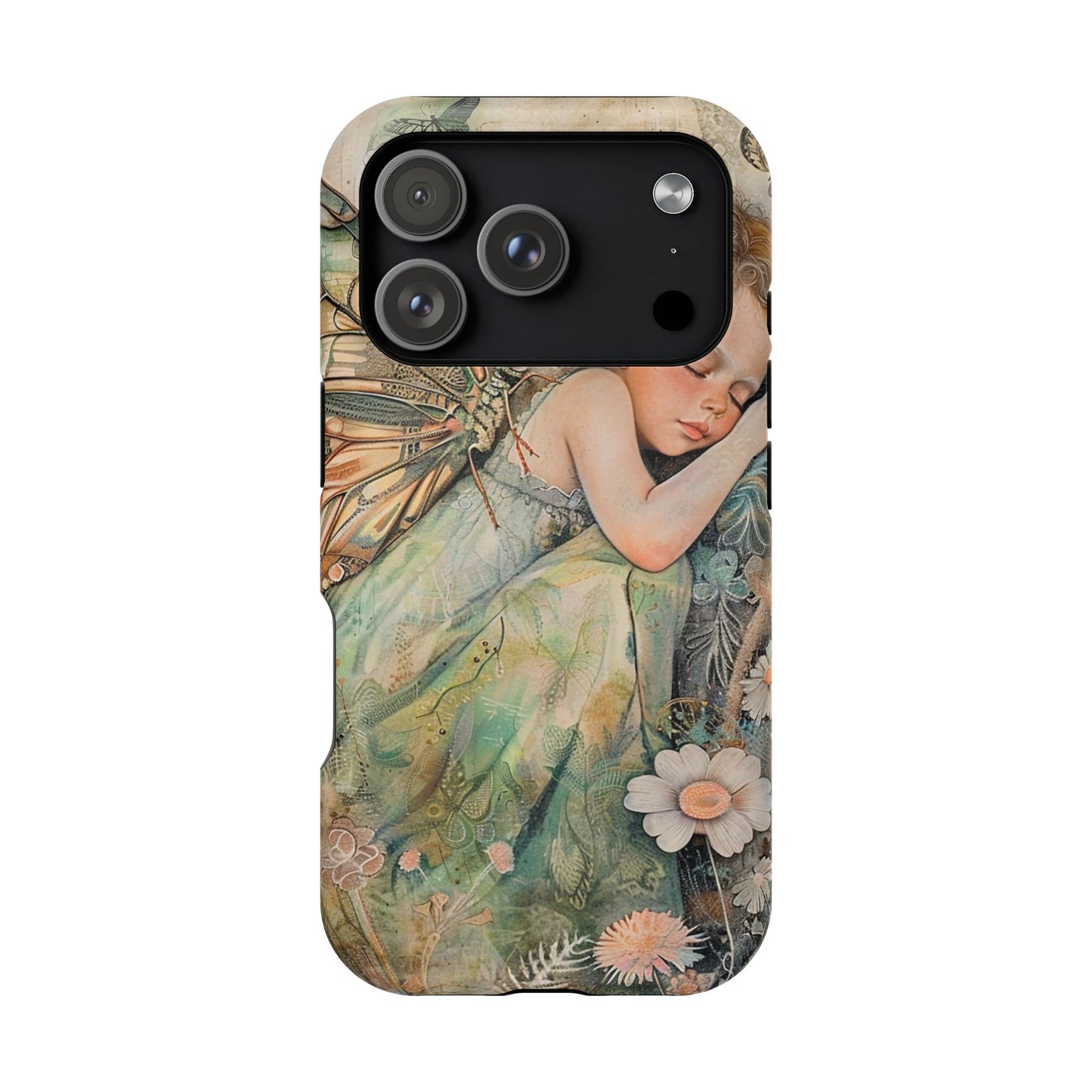 Fairy Sleeping Phone Case — Magnetic Impact-Resistant iPhone Cover