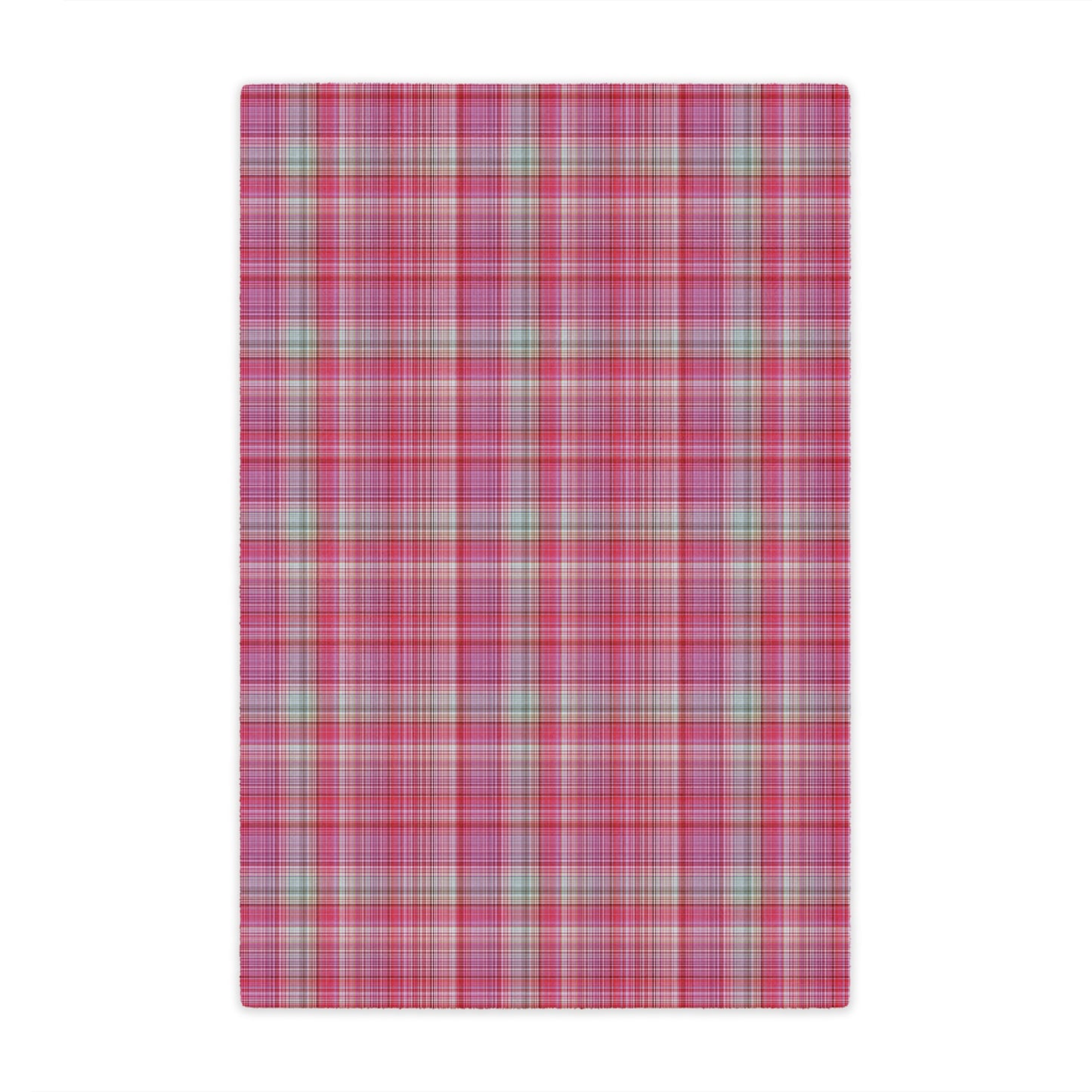 Pink Plaid Minky Blanket - Soft Cozy Throw for Home & Nursery