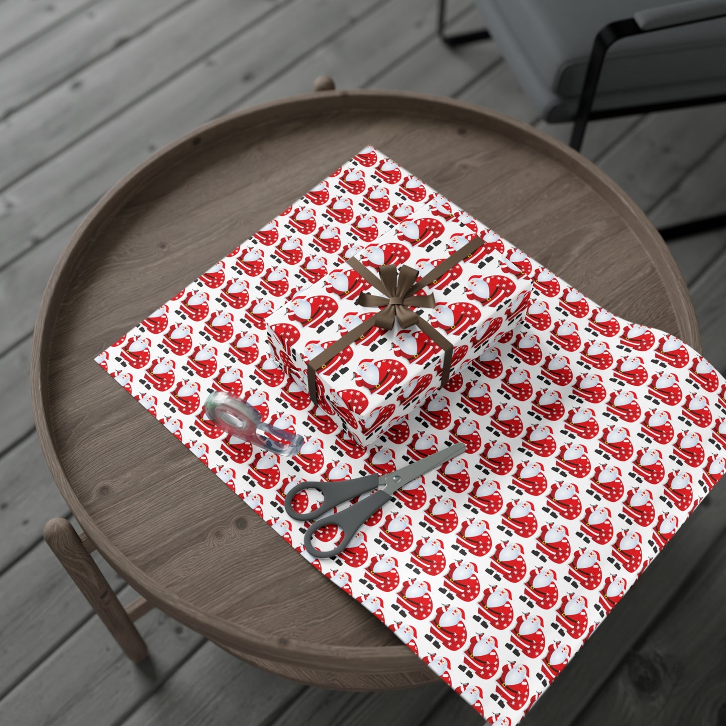 Festive Santa Gift Wrap Paper | Wrapping for Holidays, Christmas, Birthdays, Party Decor, Eco-Friendly Gift Wrap