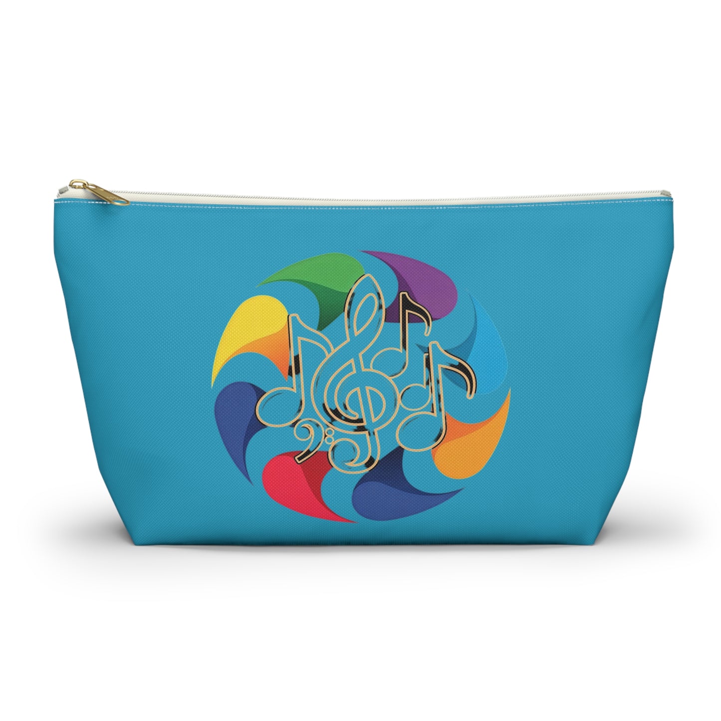 Music Notes Accessory Pouch — Colorful Treble Clef Cosmetic Bag