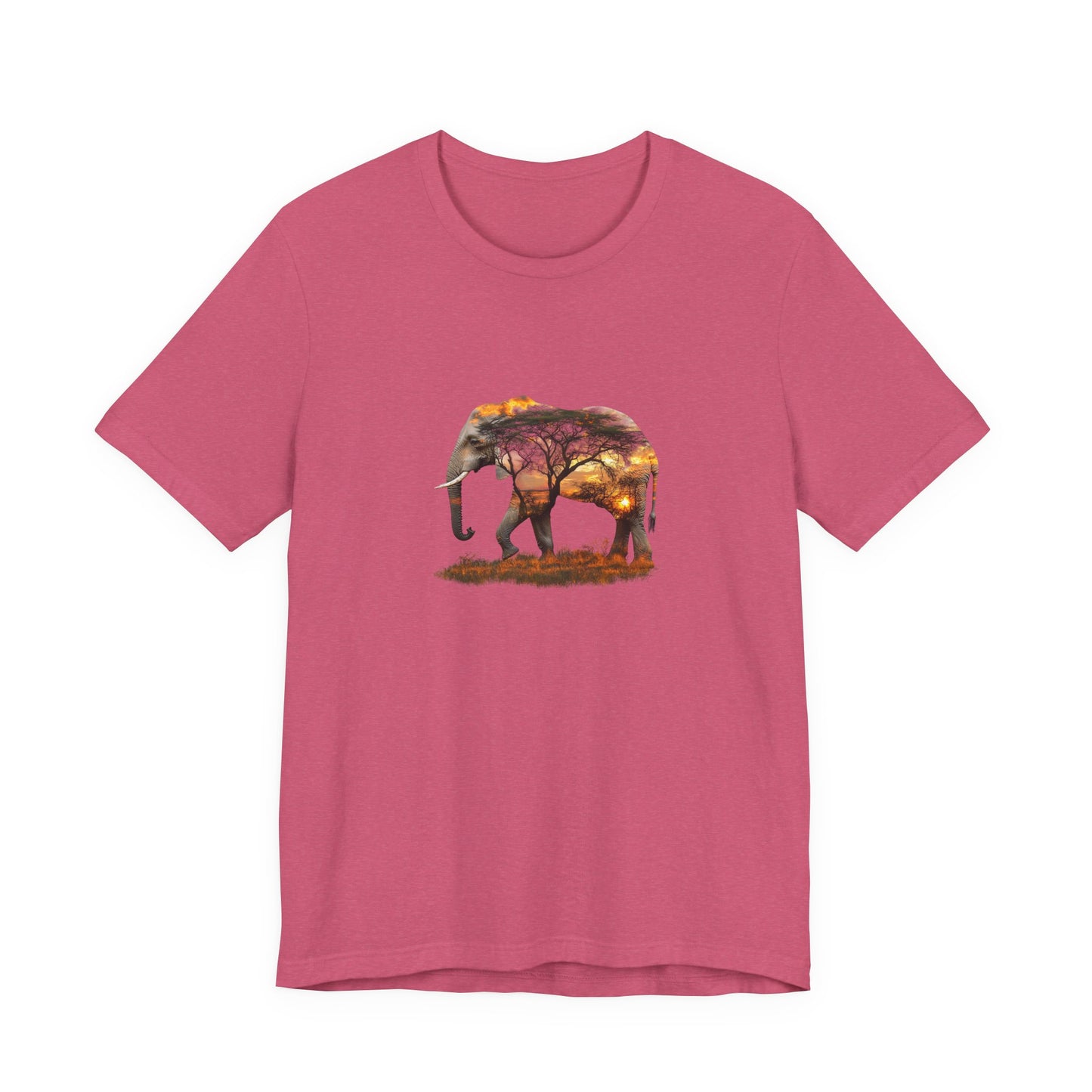 Elephant Sunset Unisex Jersey Tee