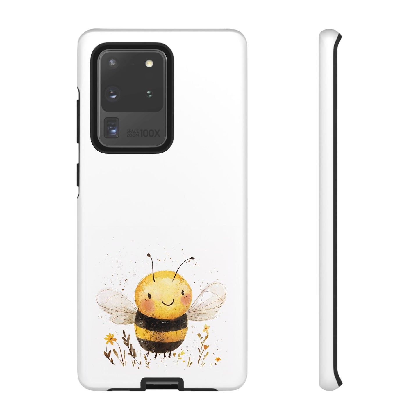 Bee Phone Case, Cute Bee Design, Tough Phone Cover, Gift for Nature Lovers, Floral Bee Mobile Case, Bee-themed Accessory