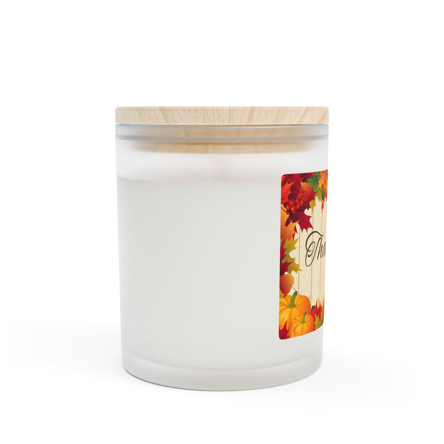 Thank You Autumn Candle — 11oz Frosted Glass Fall Scented Gift