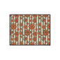 Retro Floral Heavy-Duty Floor Mat — Orange Daisy Entry Rug