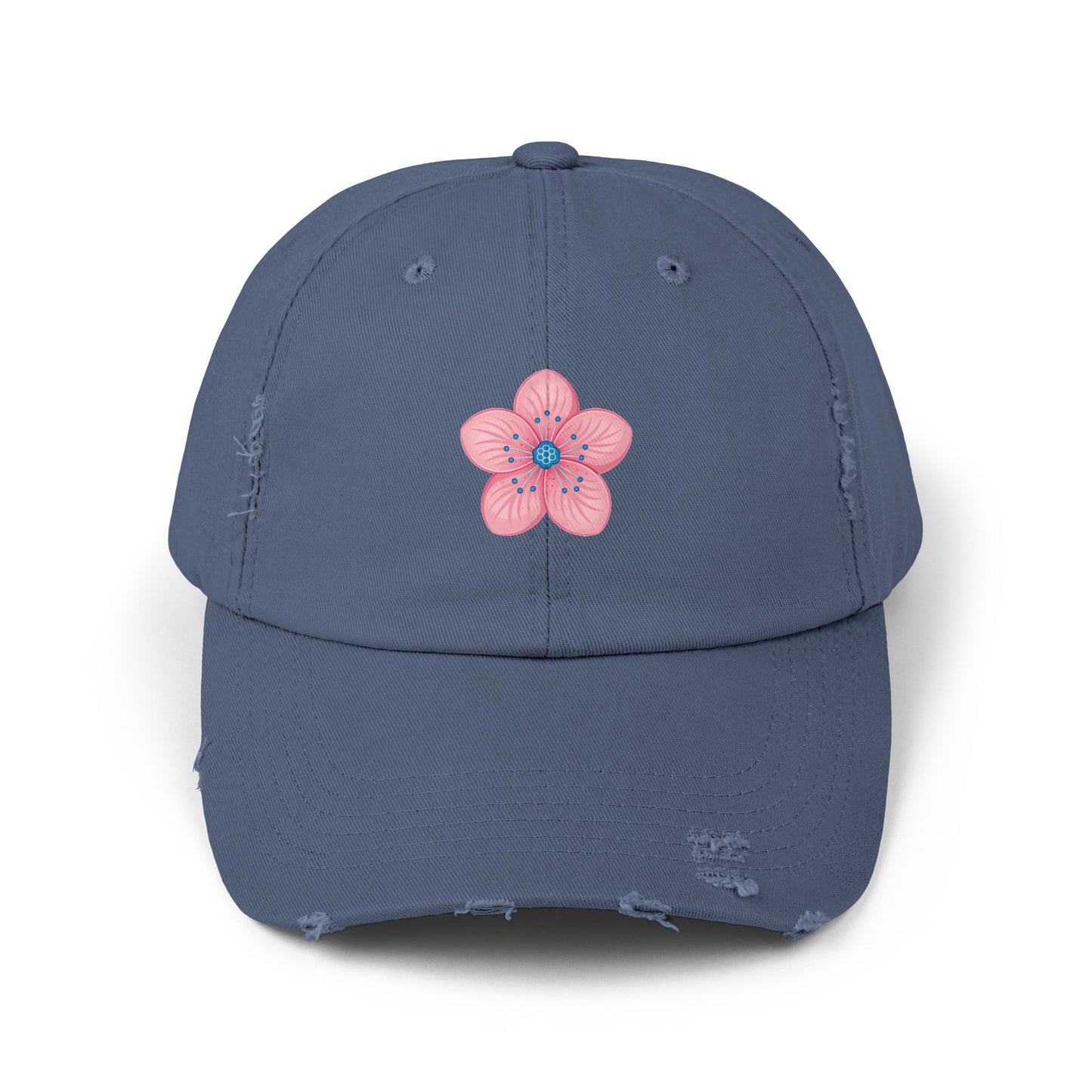 Floral Distressed Cap | Trendy Hat for Spring and Summer | Perfect Gift for Floral Lovers, Outdoor Events, Festivals, Birthdays