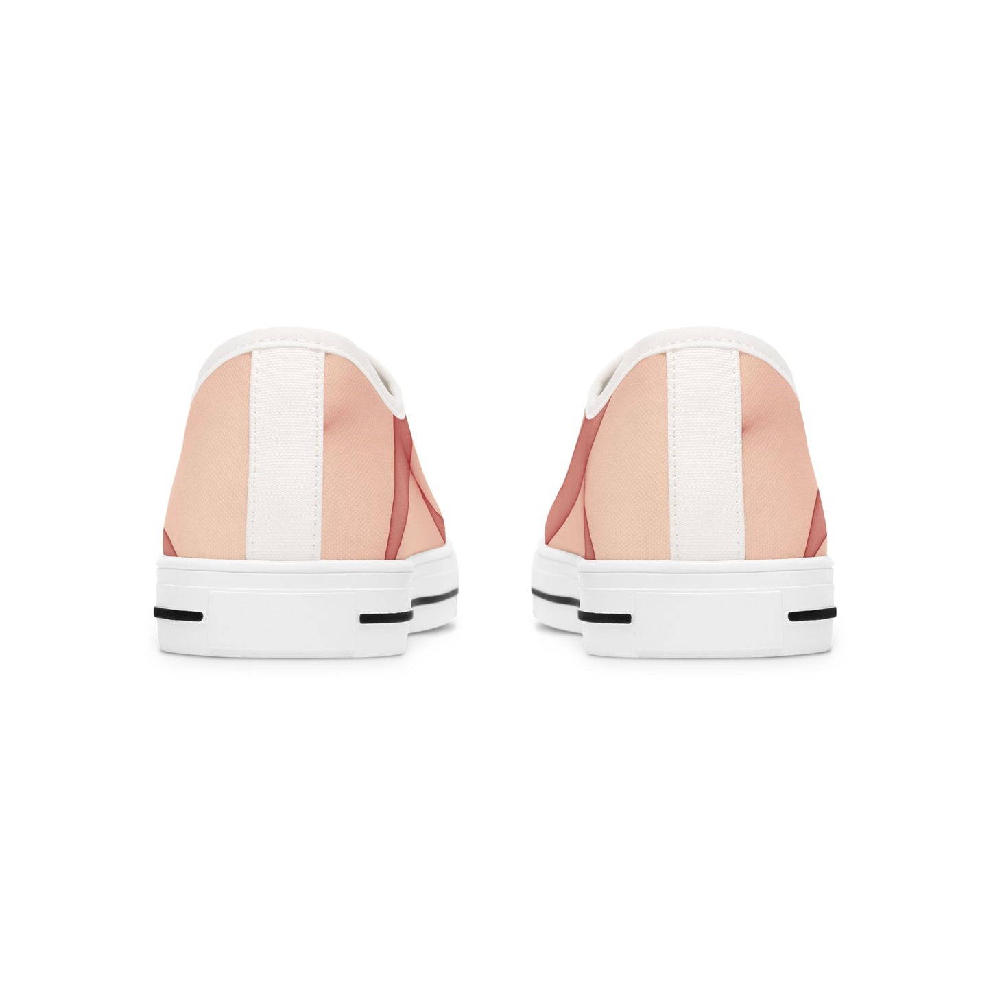 Pink Abstract Wave Low Top Sneakers — Women's Casual Canvas Shoes