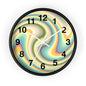 Swirl Pastel Wall Clock — Retro Psychedelic Timepiece for Home Decor