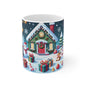 Festive Winter Mug, Holiday Gift, Christmas Coffee Cup, Seasonal Decor, Cozy Beverage Holder