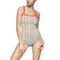 Stylish Women's One-Piece Swimsuit, AOP Summer Swimwear, Beach Day Essentials, Poolside Fashion, Resort Wear, Vacation Outfit