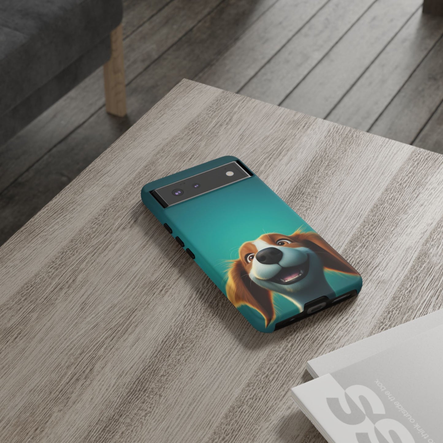 Happy Dog Phone Case — Cute Cartoon Puppy Protective Phone Cover