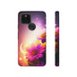 Floral Moonlight Phone Case – Purple Daisy Protective Cover