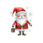 Santa Claus Kiss-Cut Sticker — Cute Christmas Santa Laptop Decal