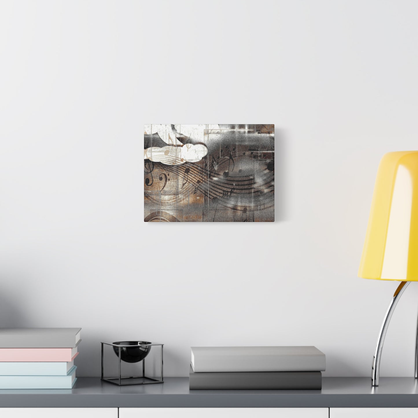 Abstract Musical Notes Matte Stretched Canvas Art (1.25")