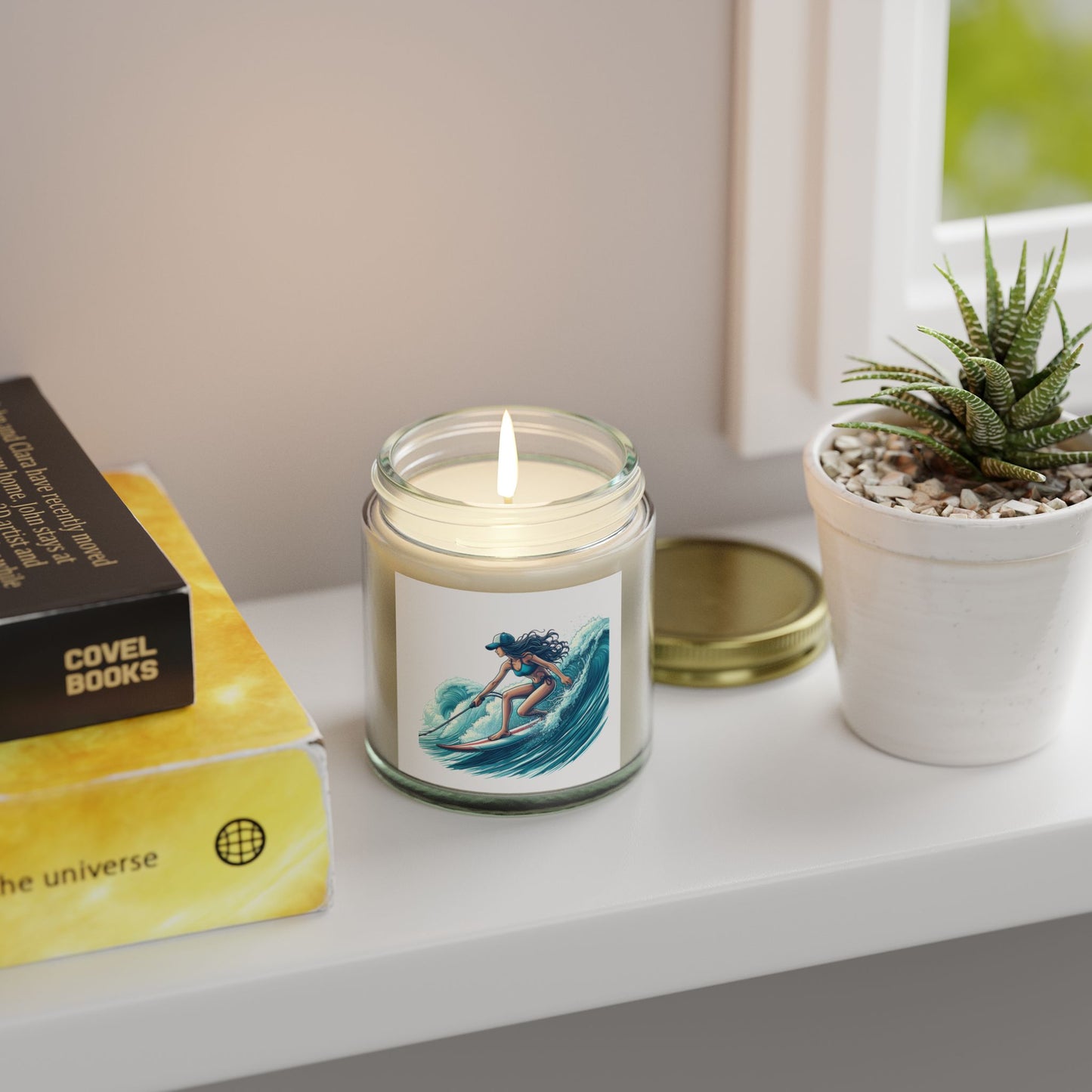 Scented Candles, Coconut Apricot Wax (4oz, 9oz) - Surfer