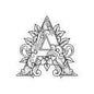 Floral Mandala Letter A Kiss-Cut Sticker — Decorative Monogram Laptop Decal