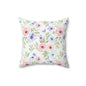Spun Polyester Square Pillow - Flowers