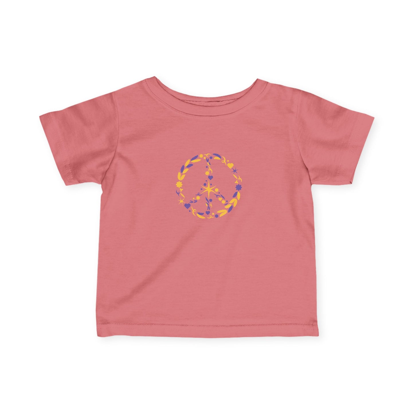 Infant Peace Symbol Tee, Baby Shirt, Toddler T-Shirt, Cute Infant Apparel, Gift for New Parents, Kids' Fashion